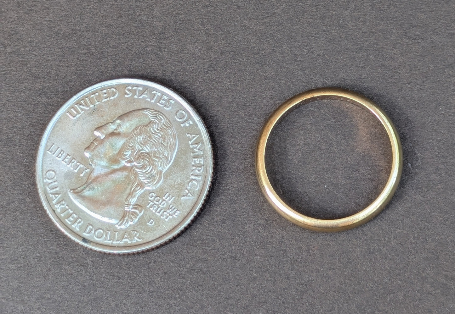 1946 14kt Gold Band "I Cherish Thee Forever"