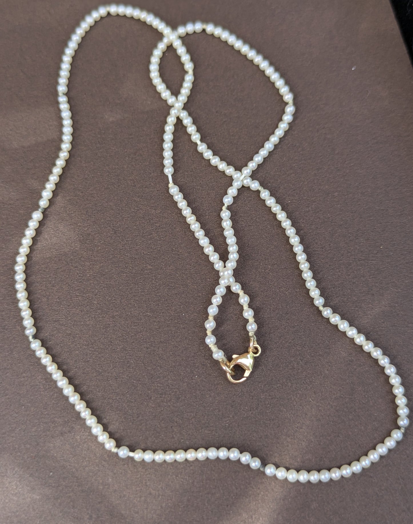 14kt Seed Pearl Necklace