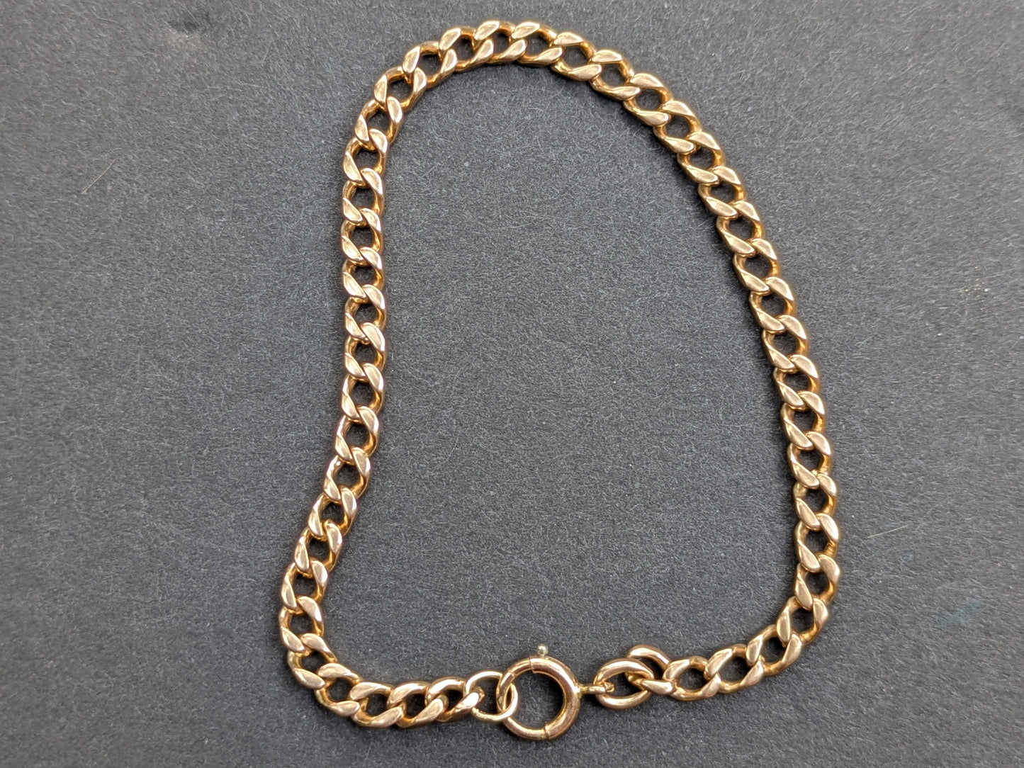 14k Vintage Flat Curb Solid Bracelet