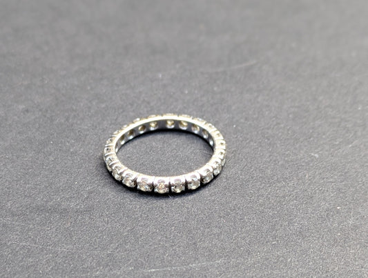 14k White Gold Diamond Eternity Band