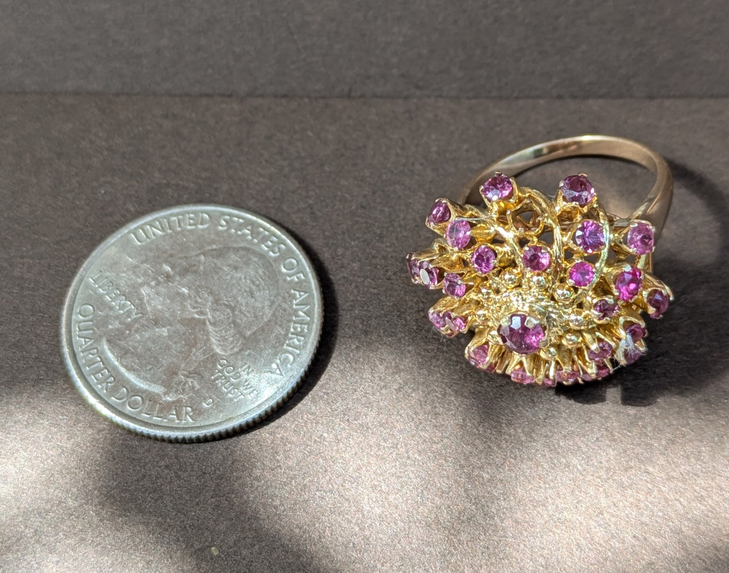 14kt 1960's Ruby Ballerina Ring