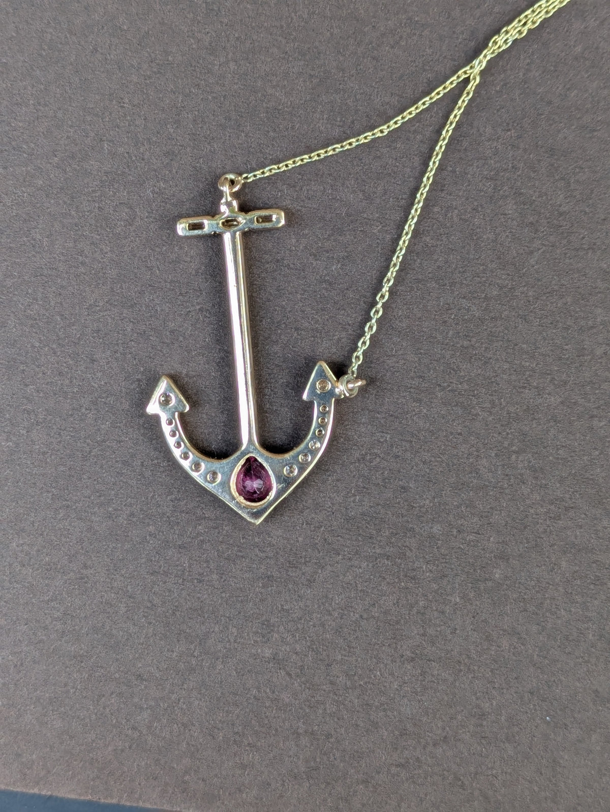 14kt Diamond Anchor Necklace