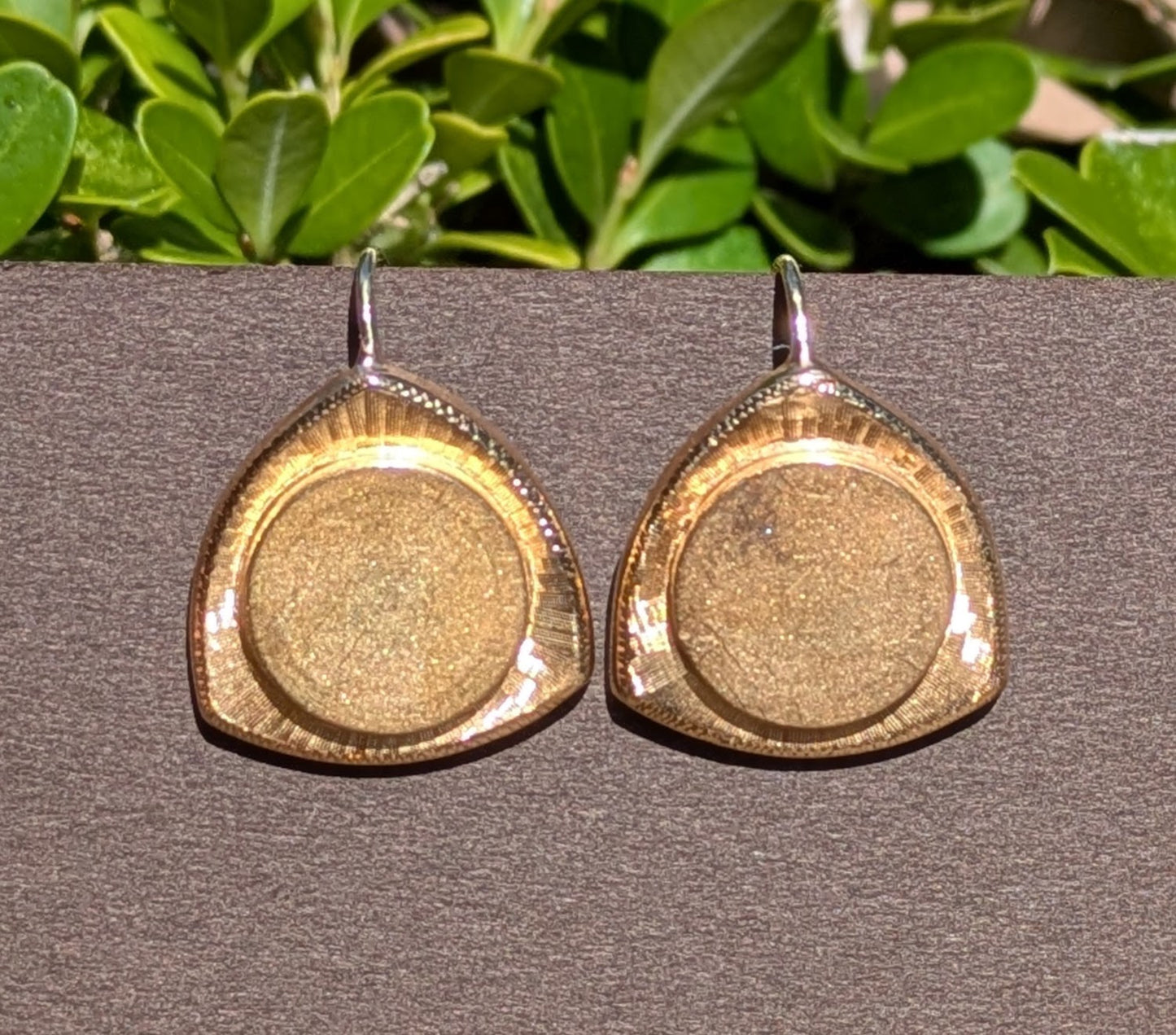 14kt Hook Earrings Converted from 1950's Cuff Link