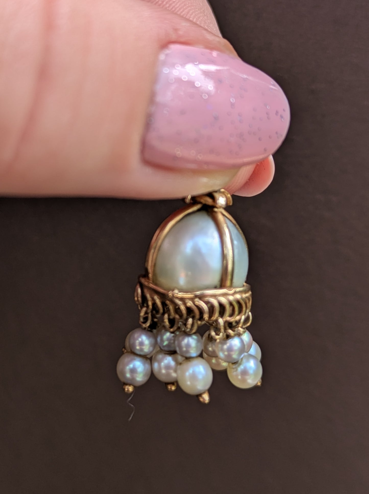 14kt Rose Gold & Pearl Tassel Pendant
