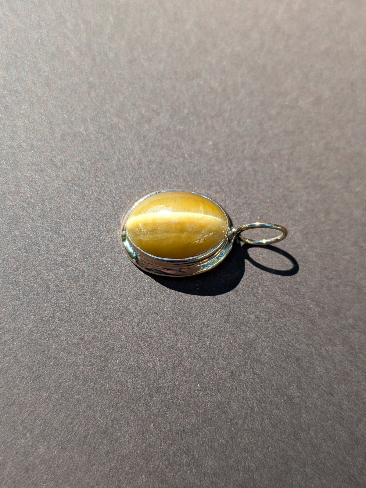 CATS EYE PENDANT CHARM 14K