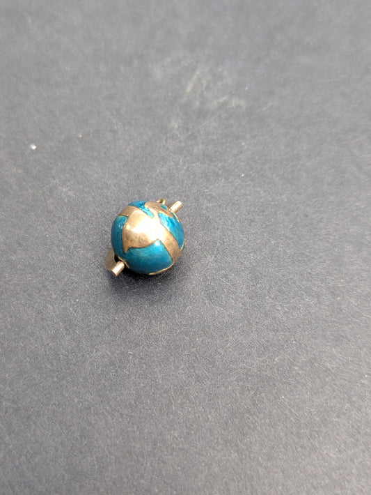 Small 18kt Enamel Globe Charm