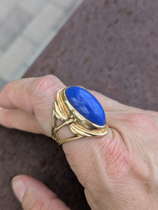 1960's Lapis Ring Set in Dragonfly