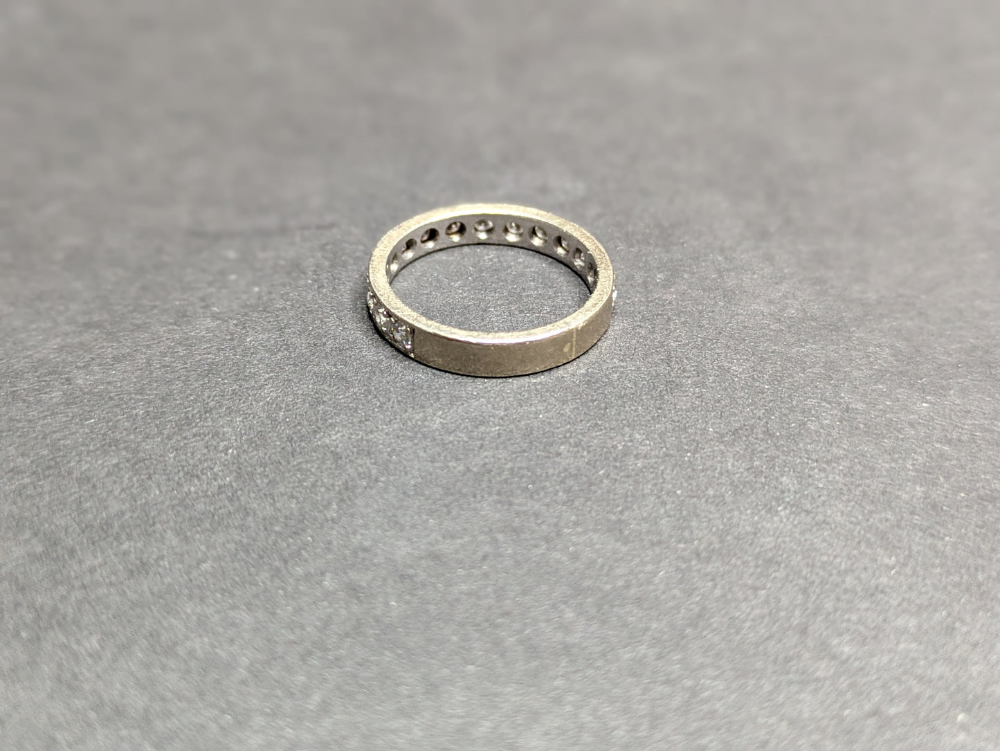 14k White Gold and Diamond Anniversary Band