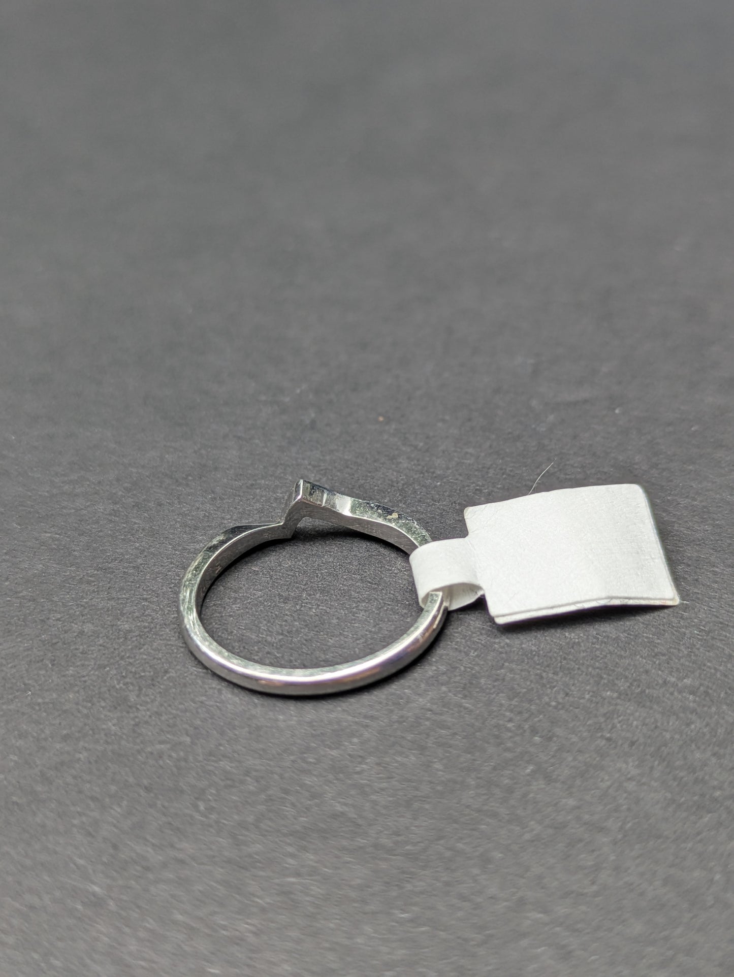 1960's 14k White Gold Zigzag Band