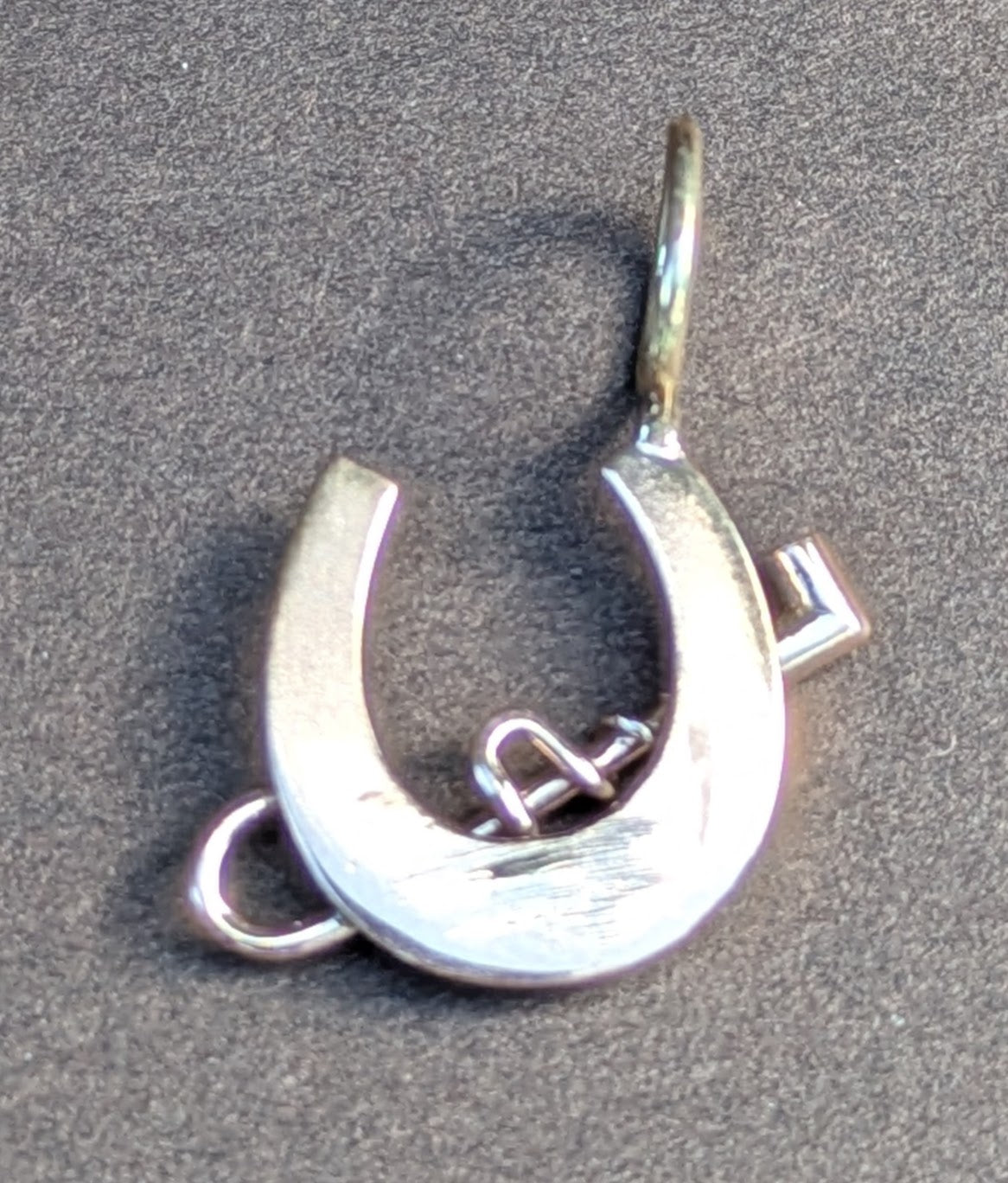 14kt Horseshoe & Crop Charm