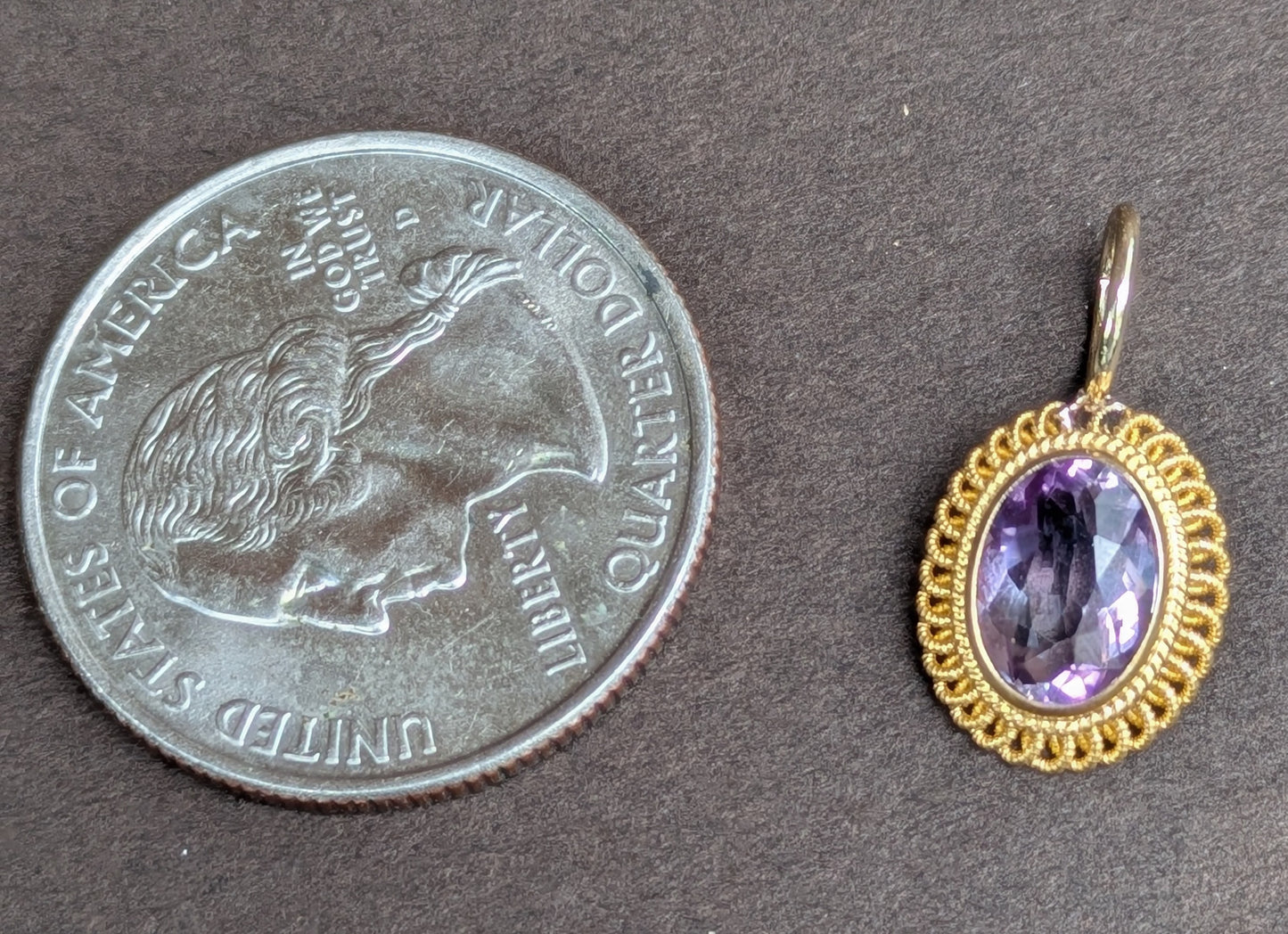 14kt Belgian Amethyst Charm
