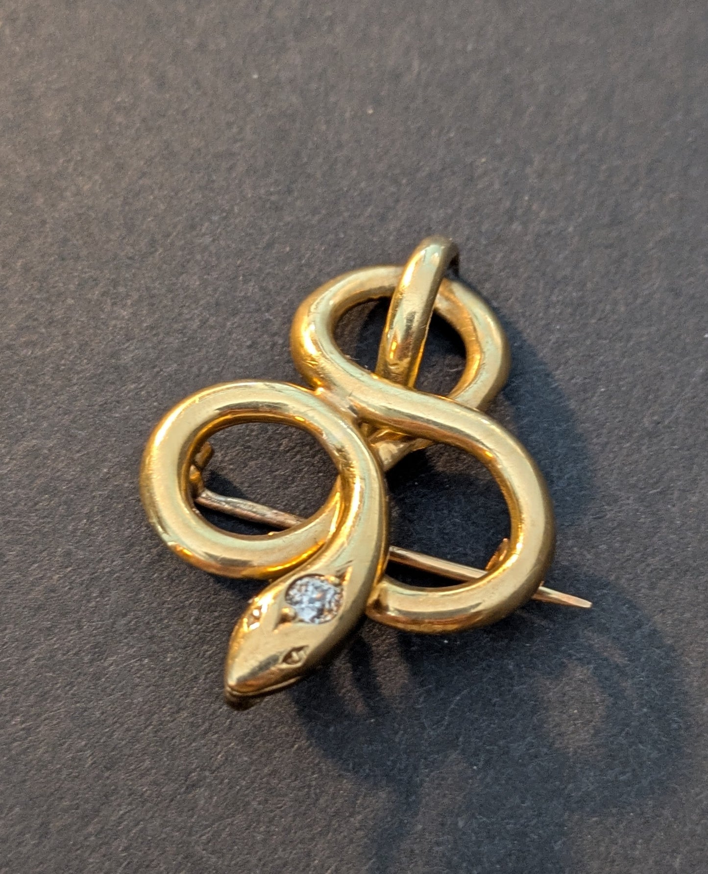 18kt French Snake Brooch and Pendent