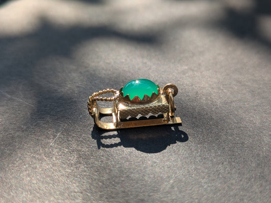 14kt Sled with Jade