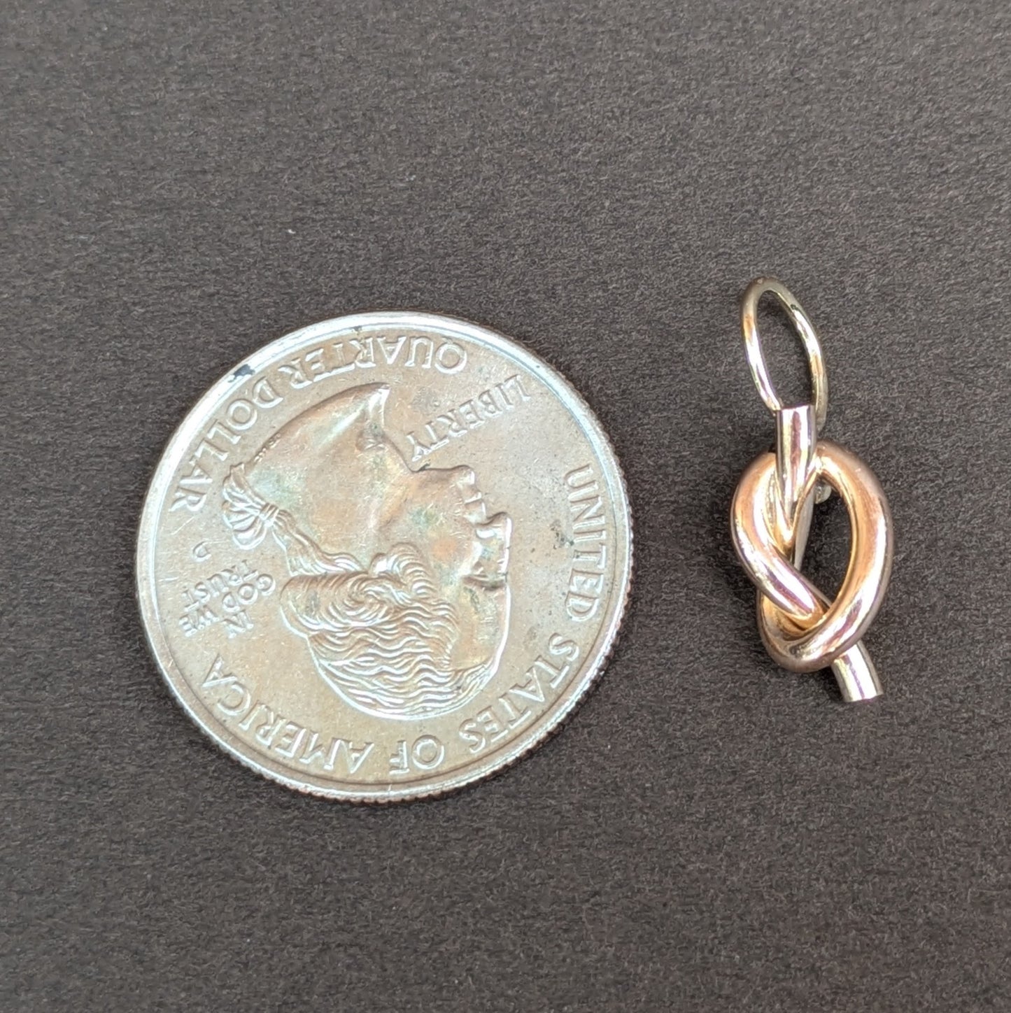 14kt Love Knot Charm- Converted Pin