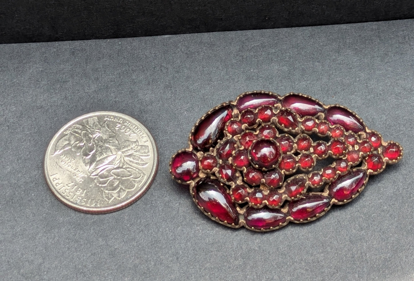 Boheian & Cabachon Garnet Brooch and Pendant