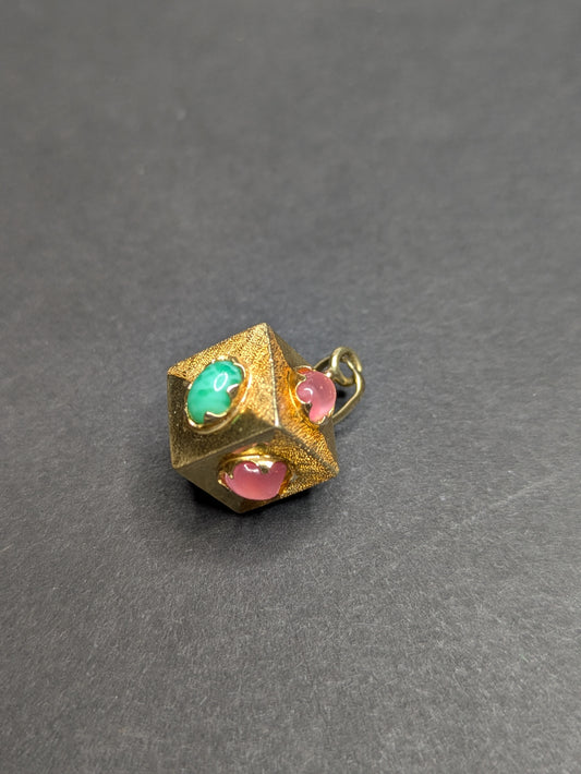 14kt 1960's Cube Charm