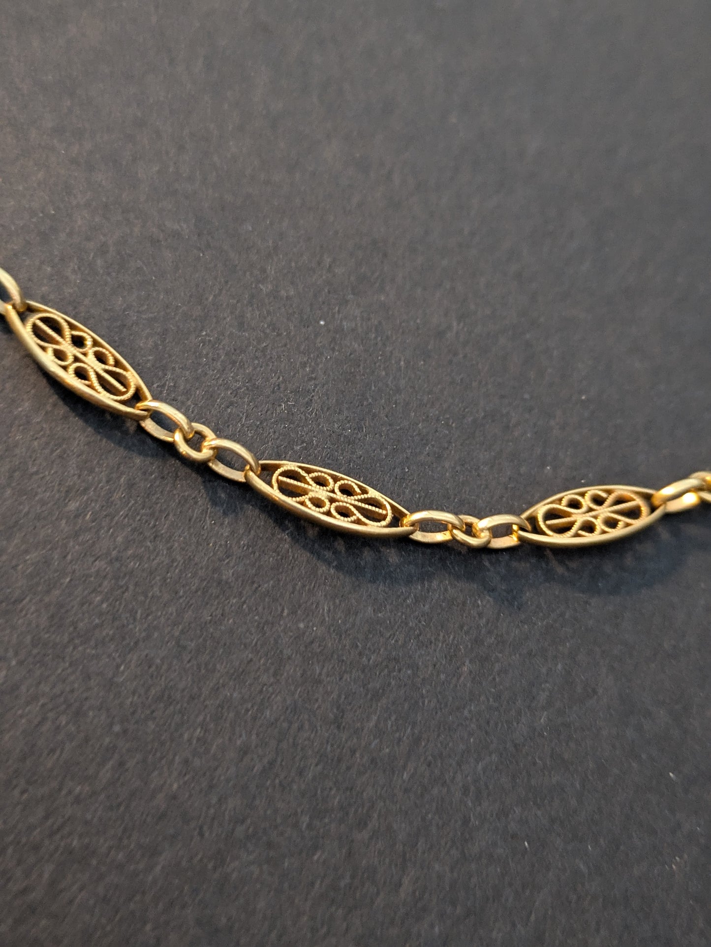 18kt Art Nouveau French Chain
