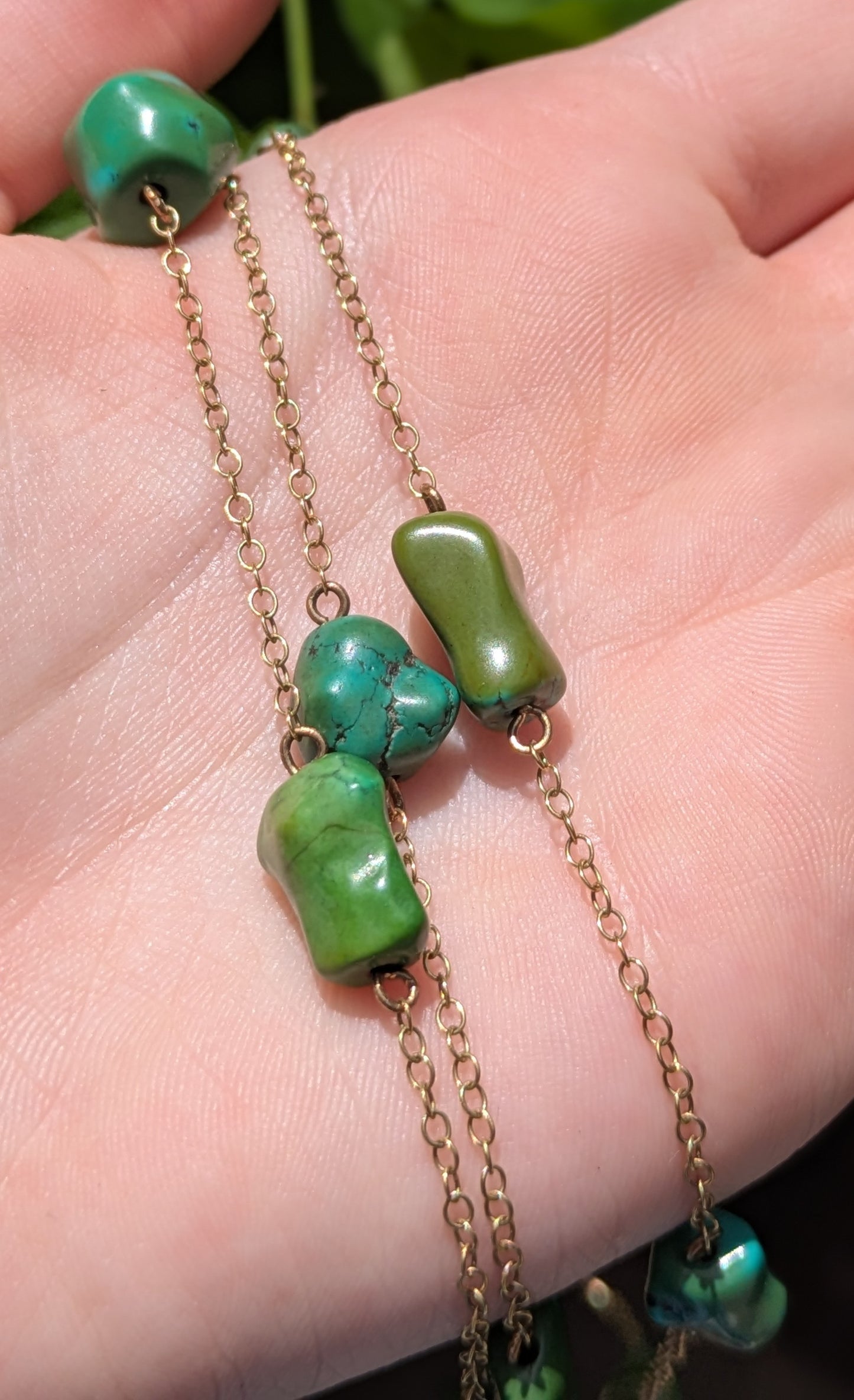9kt English Interwar Years Turquoise Necklace