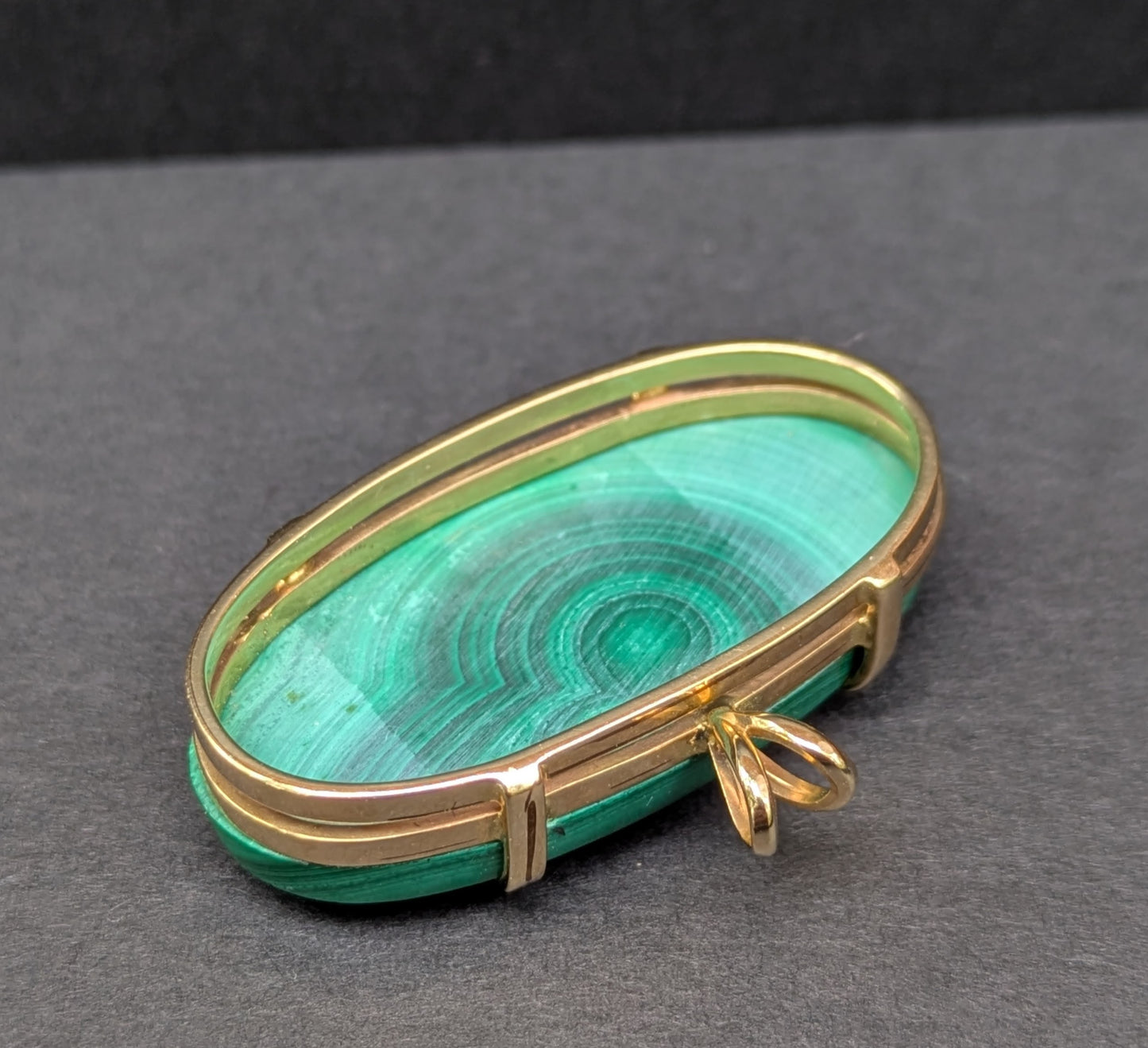 14kt Malachite Pendant
