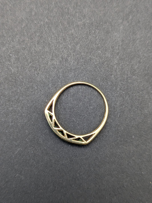 14kt French Cut Emerald Ring