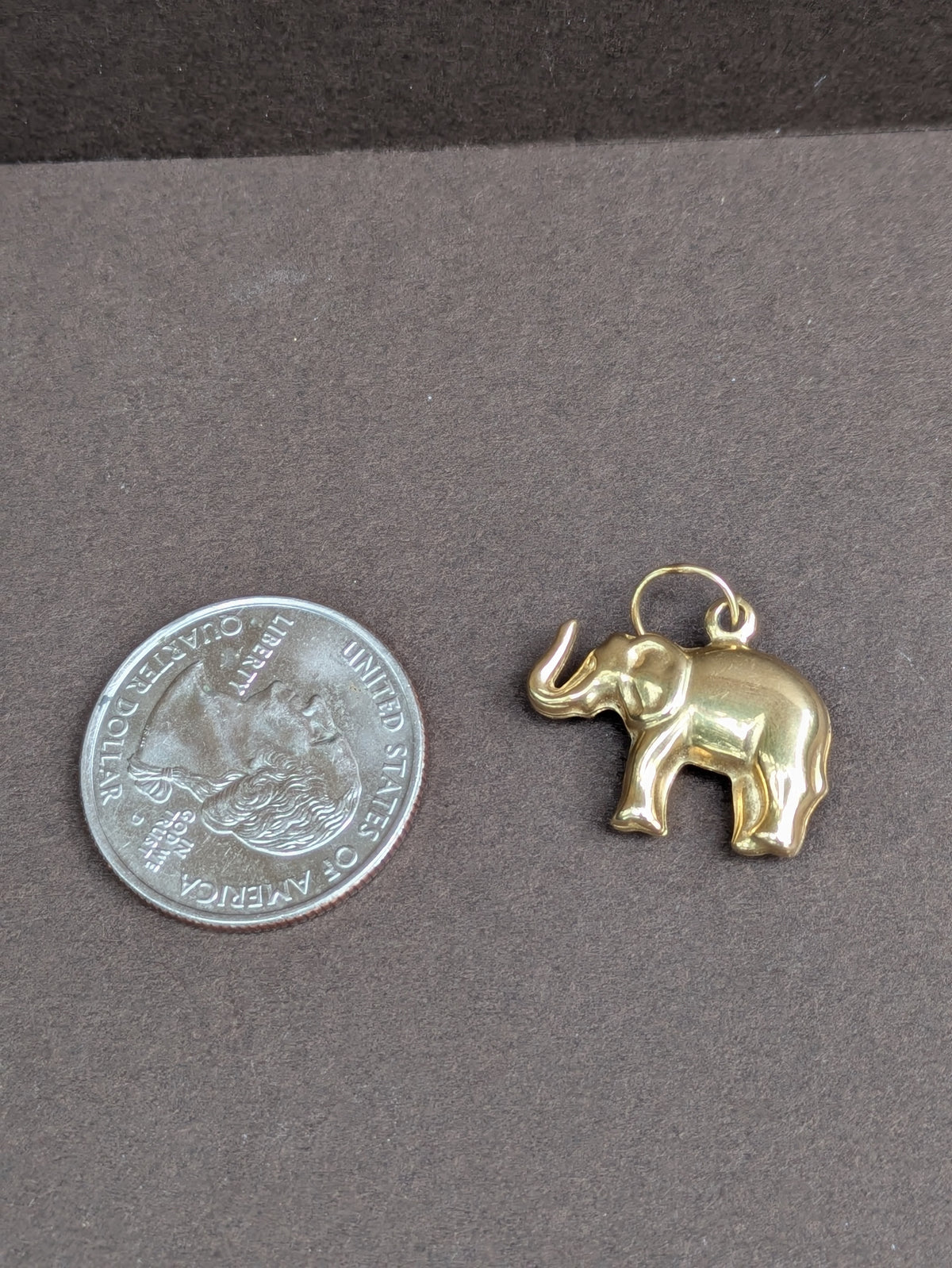 Vintage 14k Hollow 3-Dimensional Elephant Charm