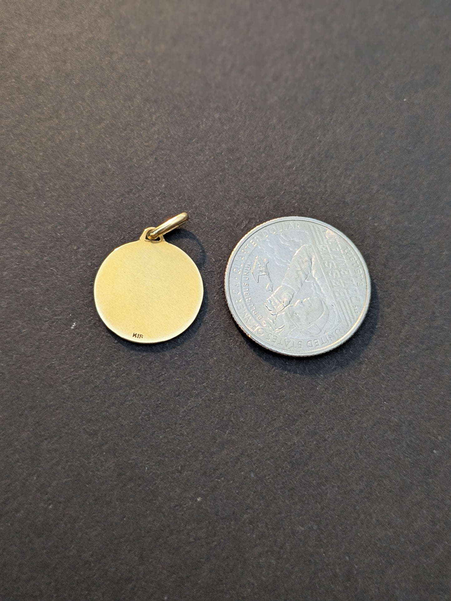 18kt Art Nouveau Saints Medal