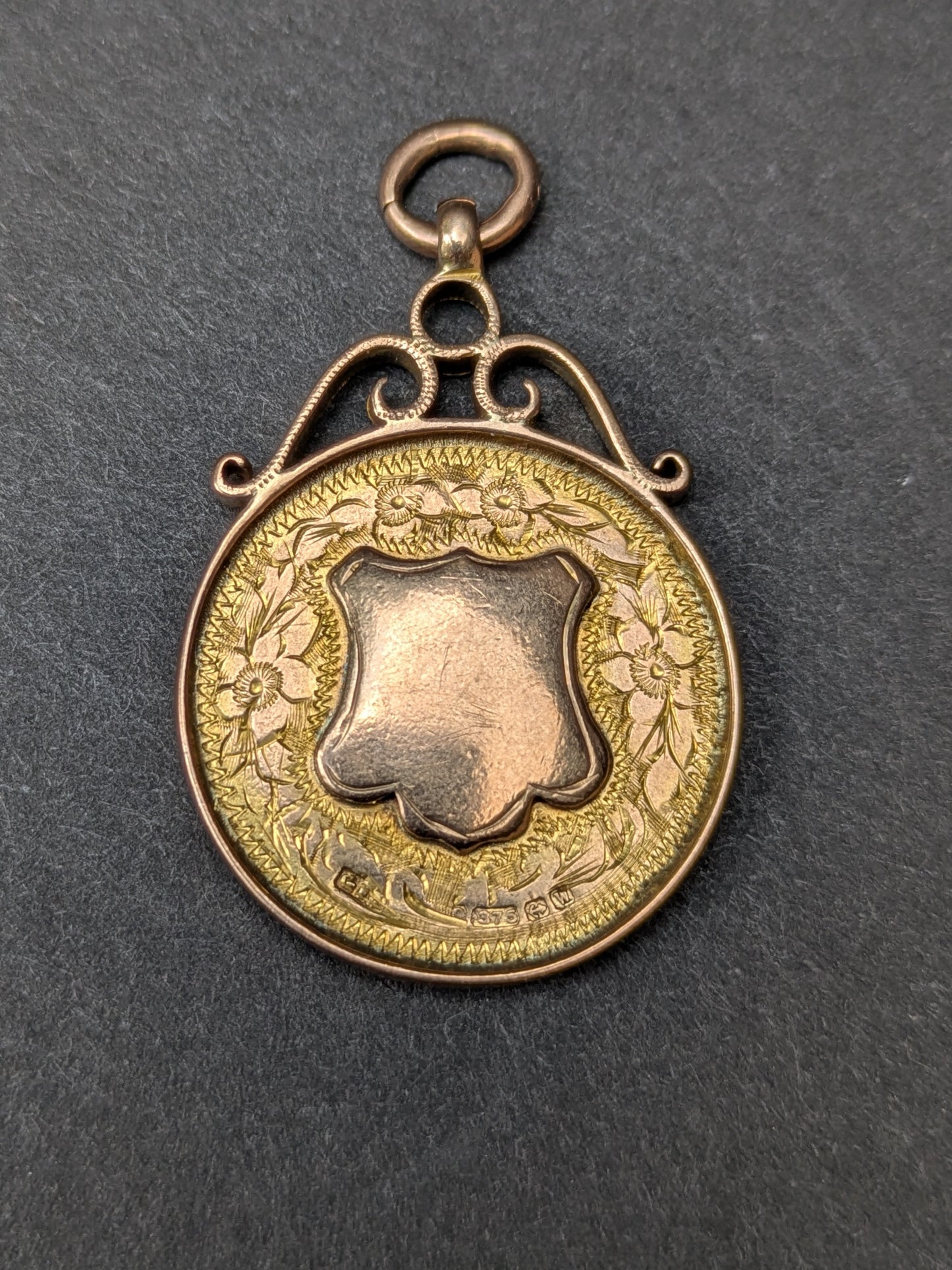 9k English Enamel Shield Fob