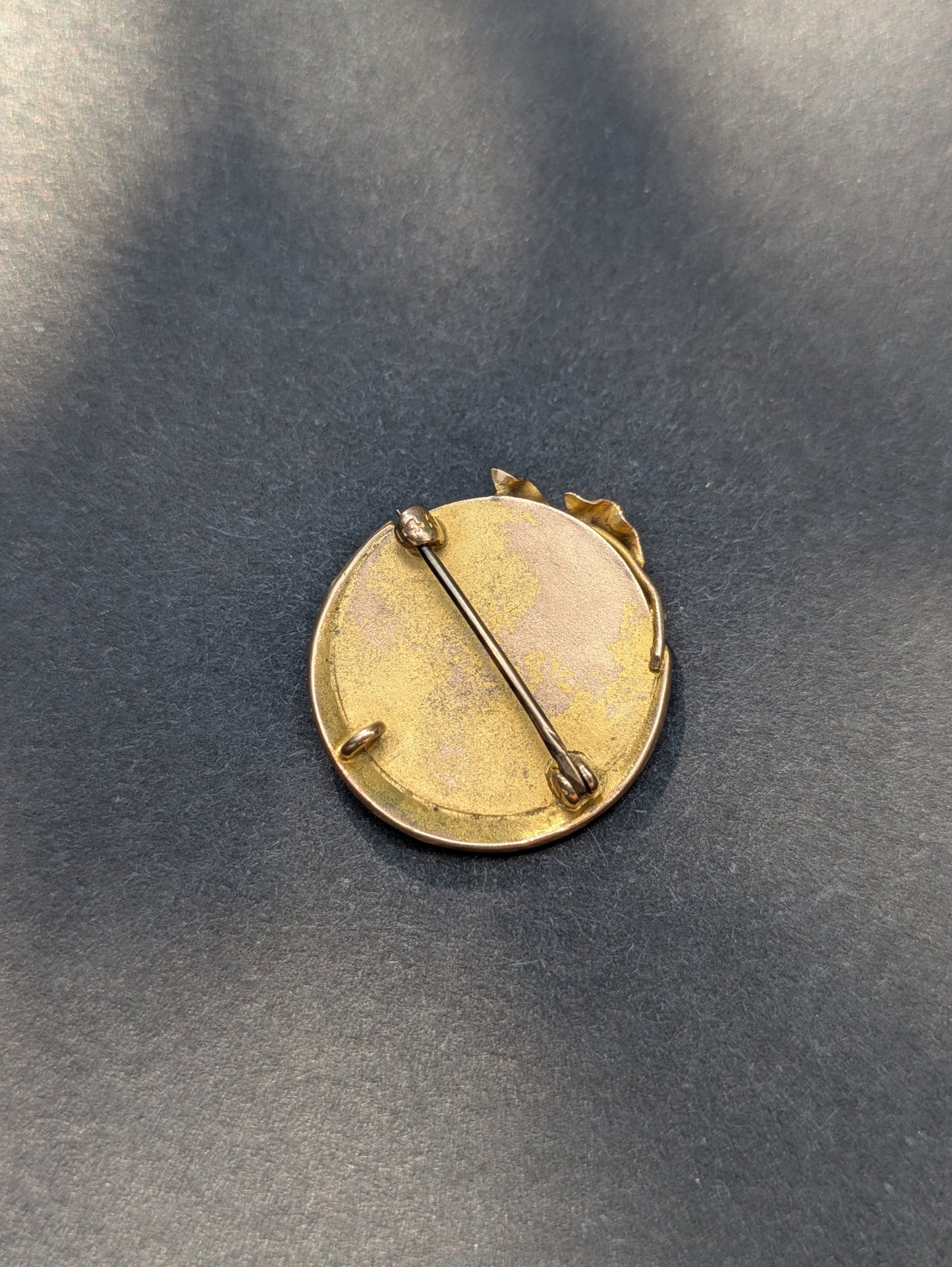 Art Nouveau Brooch Women in the Moon Cresent Pearl