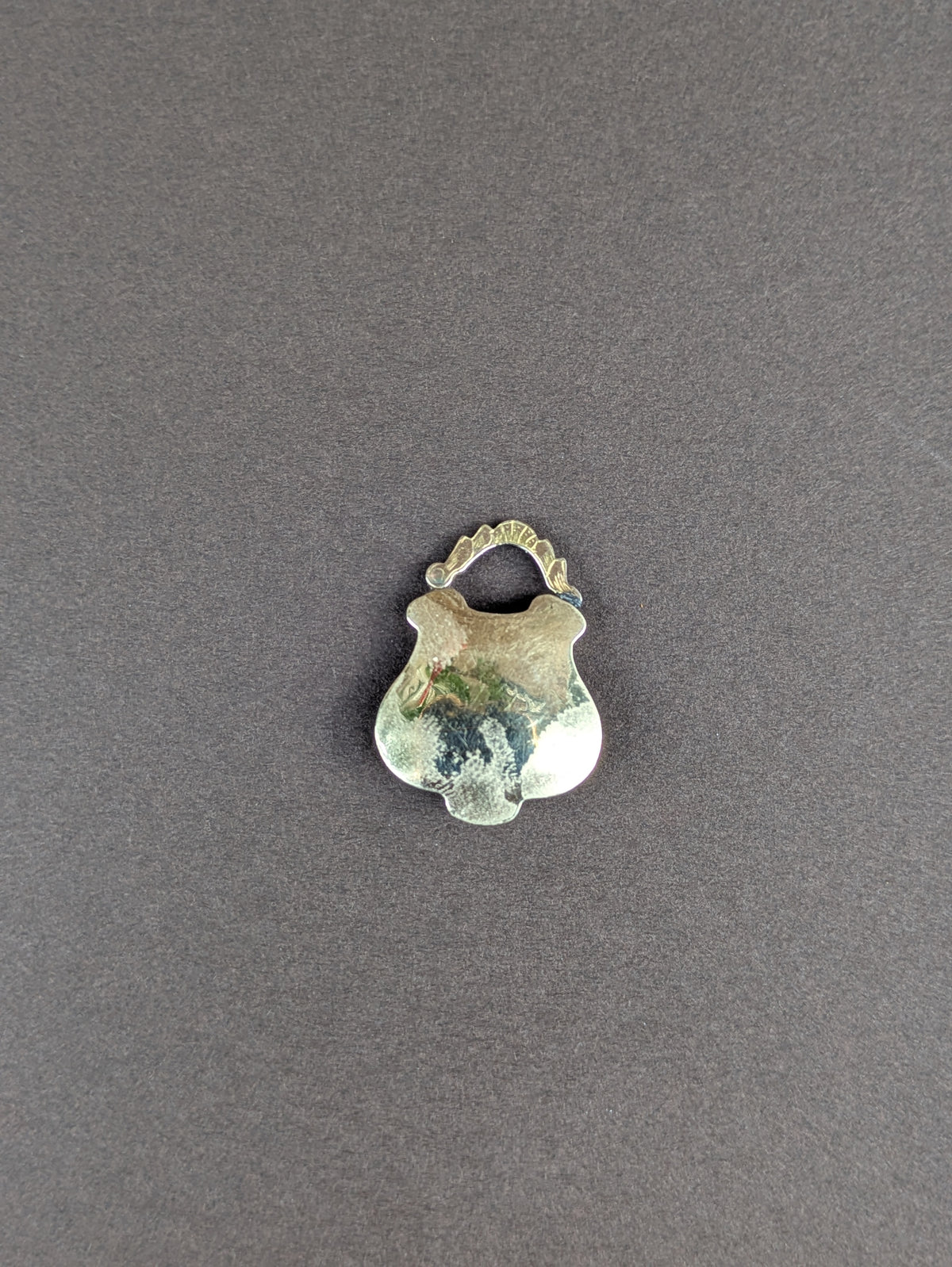 Antique "Lock" With Enamel Malachite Replacement