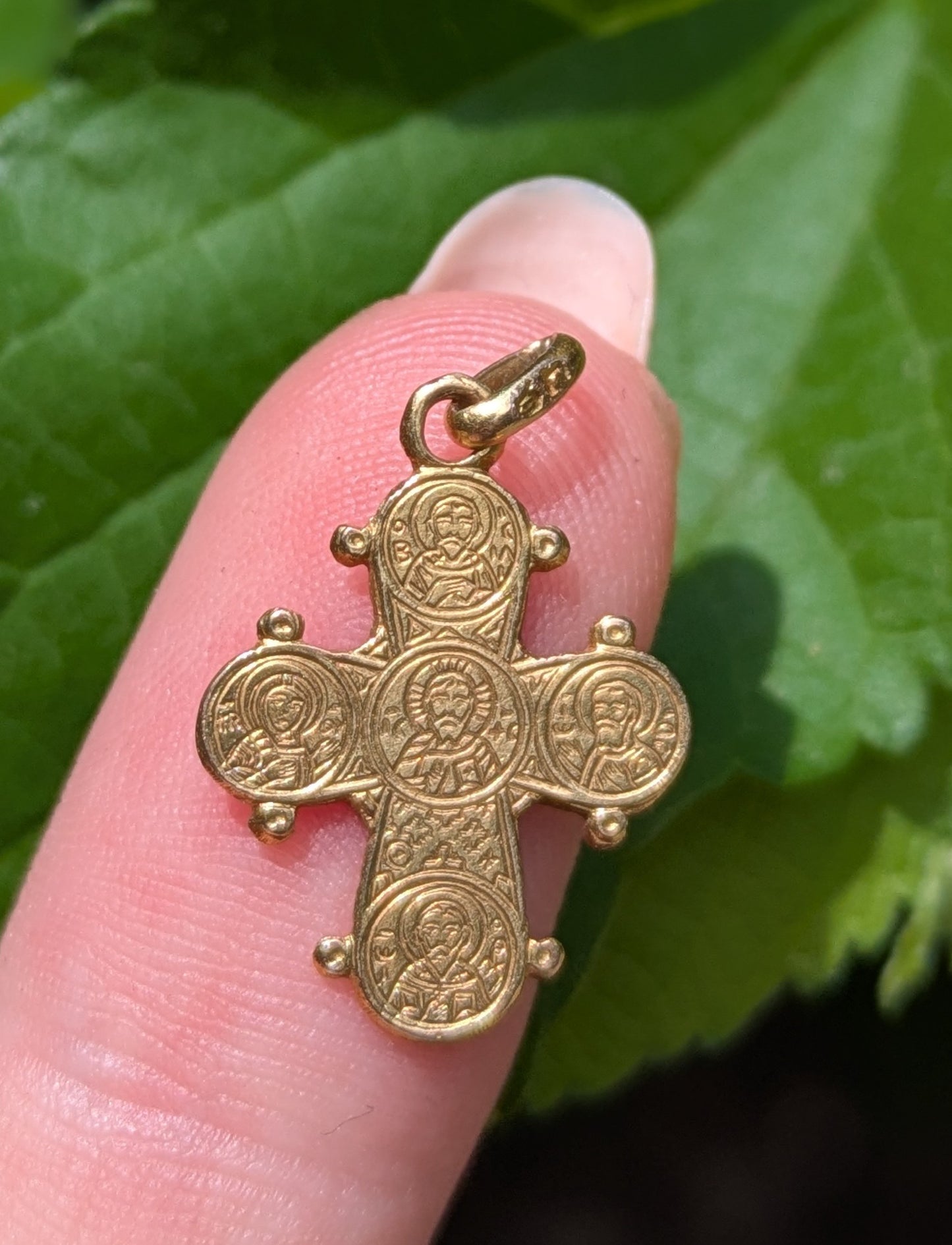 14kt Byzantine Cross Charm