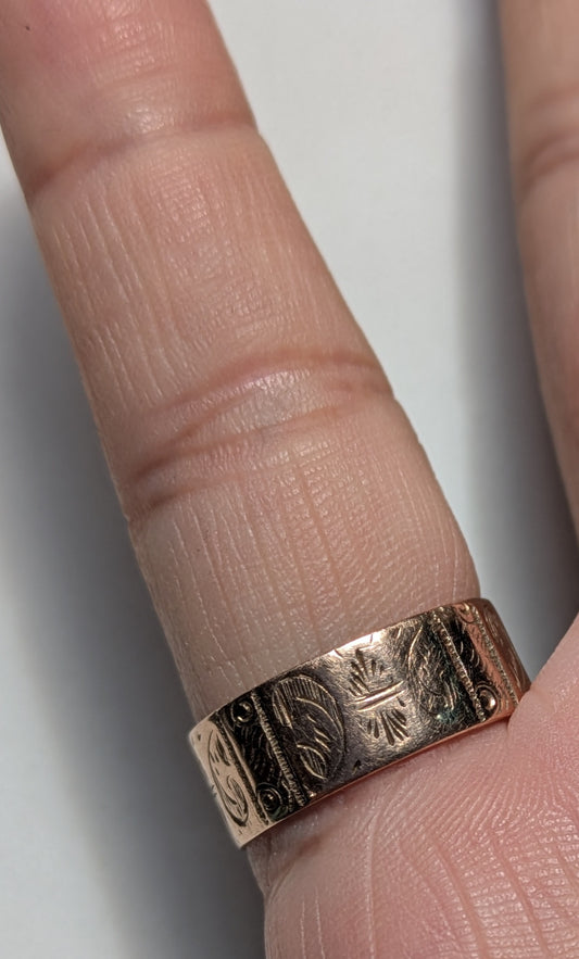 9k Rose Gold Cigar Band