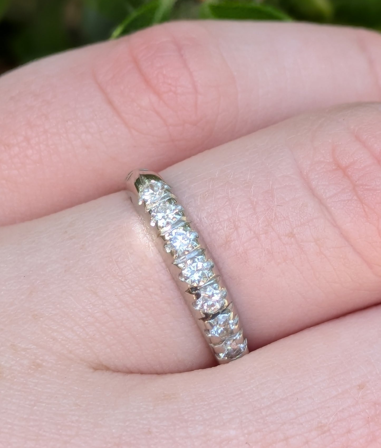 Platinum with Transitional Cut Diamond Anniversary Band