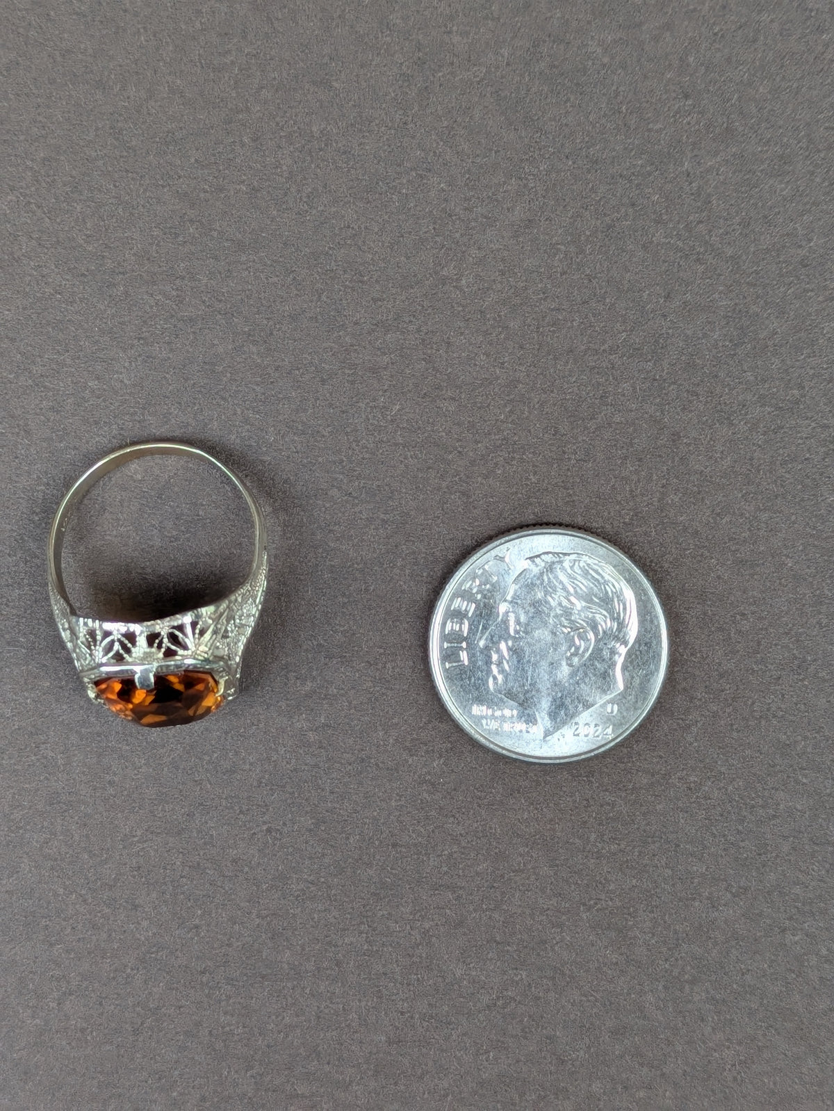 14kt White Gold Filigree Ring