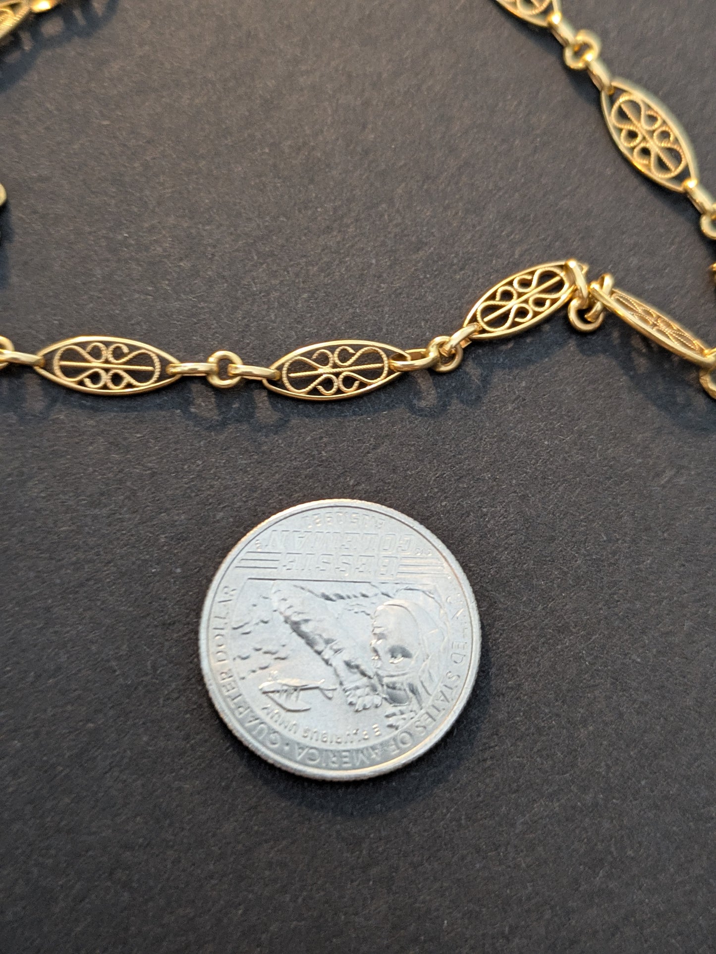 18kt Art Nouveau French Chain