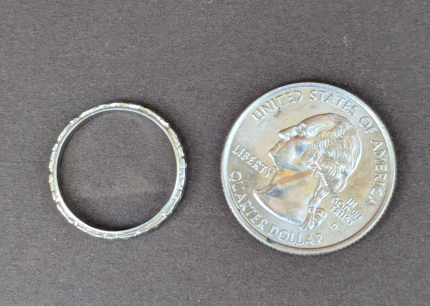 14kt White Orange Blossom Band