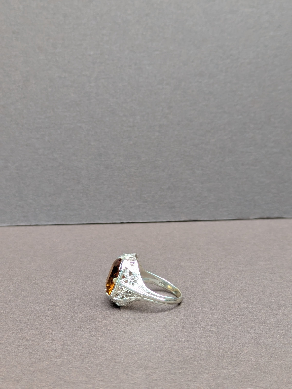 14kt White Gold Filigree Ring