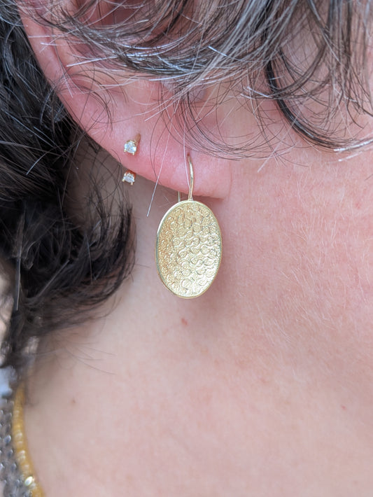 9kt Cufflink Conversion to Shepard Hook Earrings