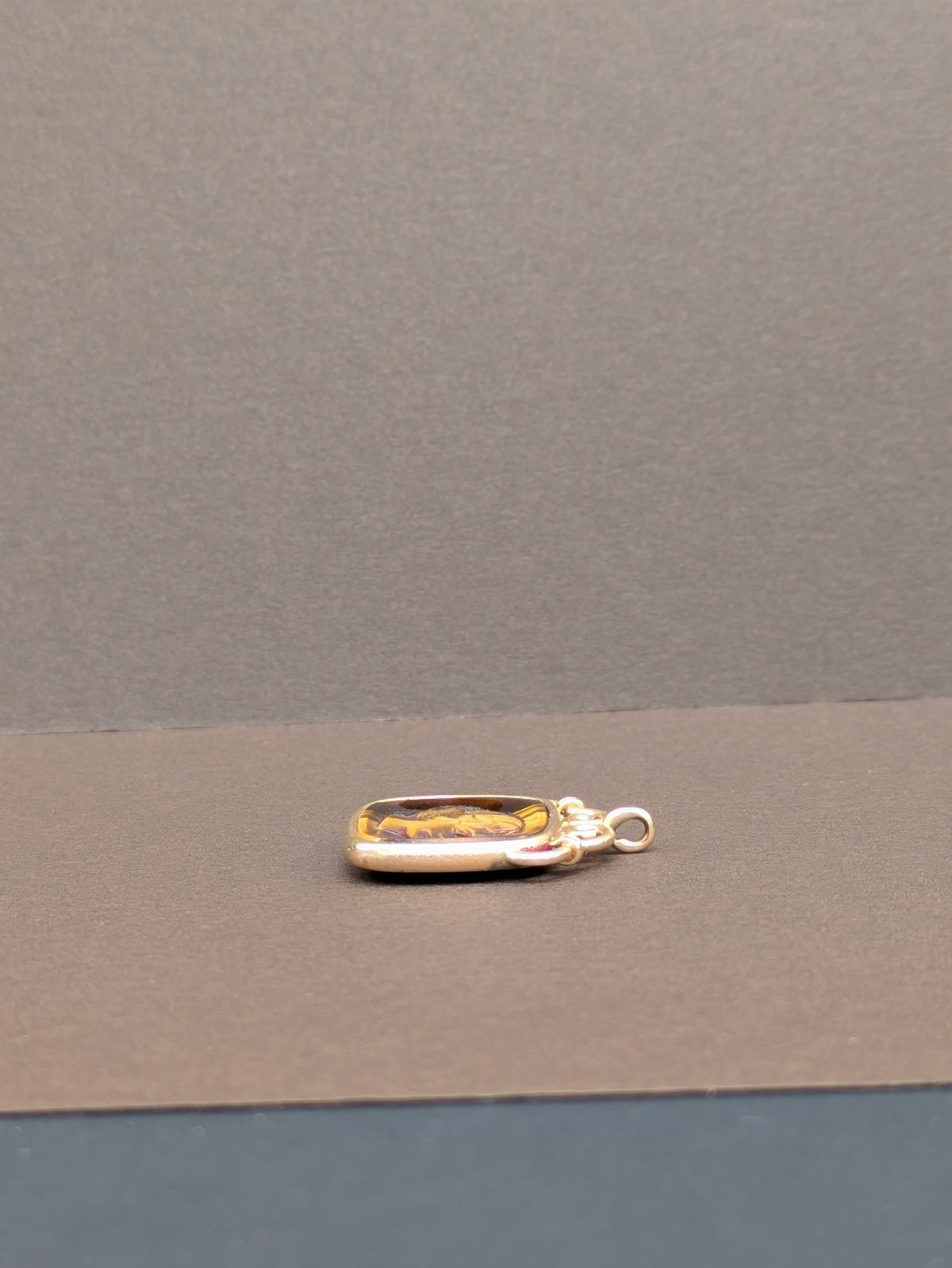 Tiger Eye Intaglis Fob