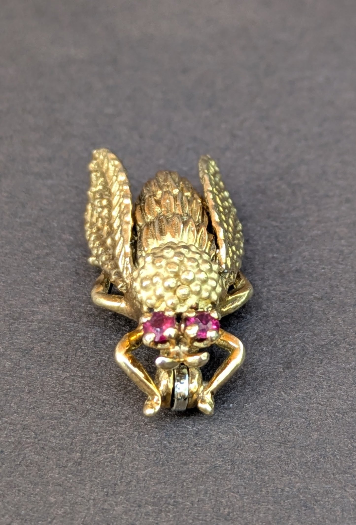 18kt Ruby Eyed Fly Brooch Hallmark