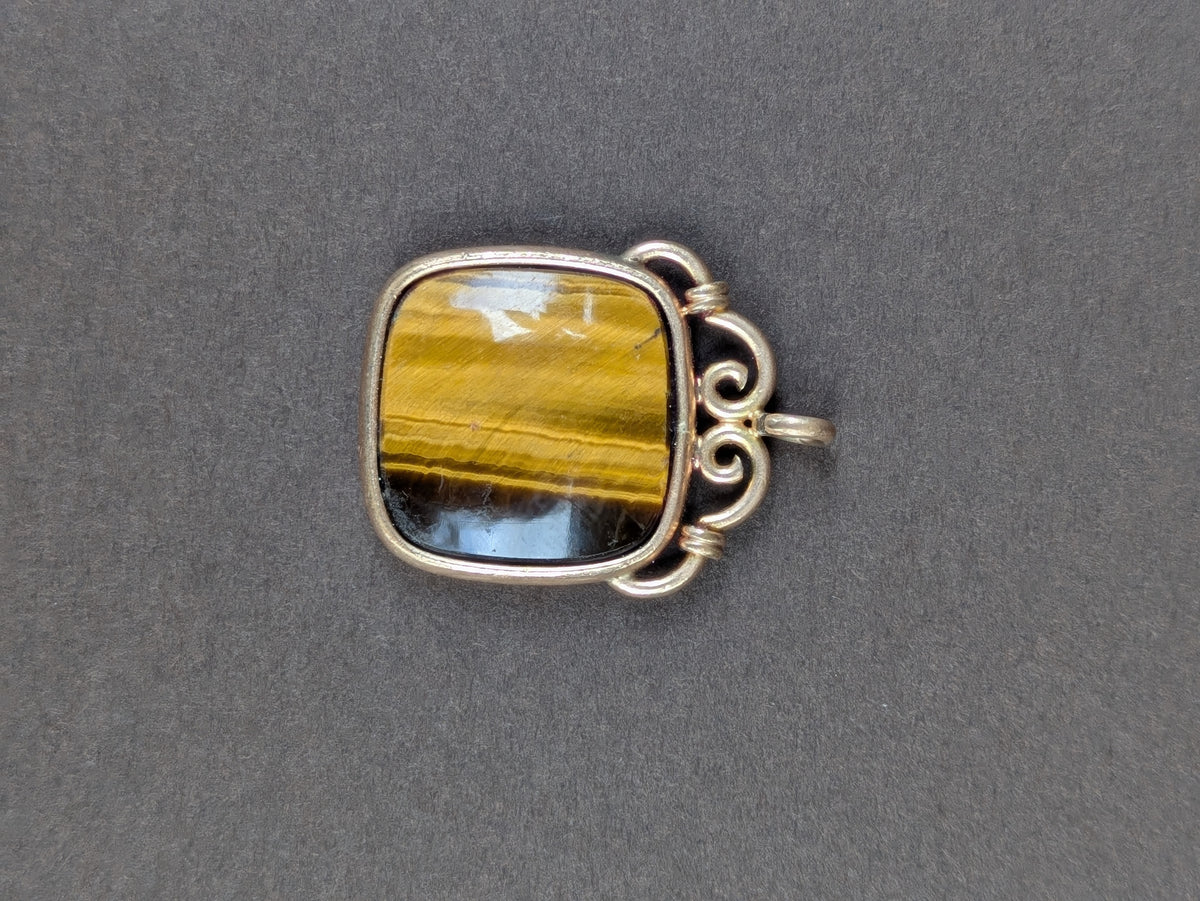 Tiger Eye Intaglis Fob