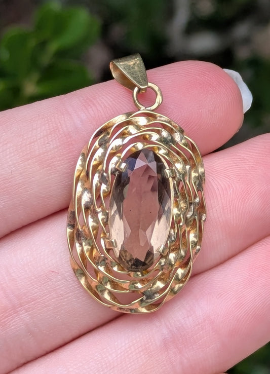 German 14k Citrine Pendant