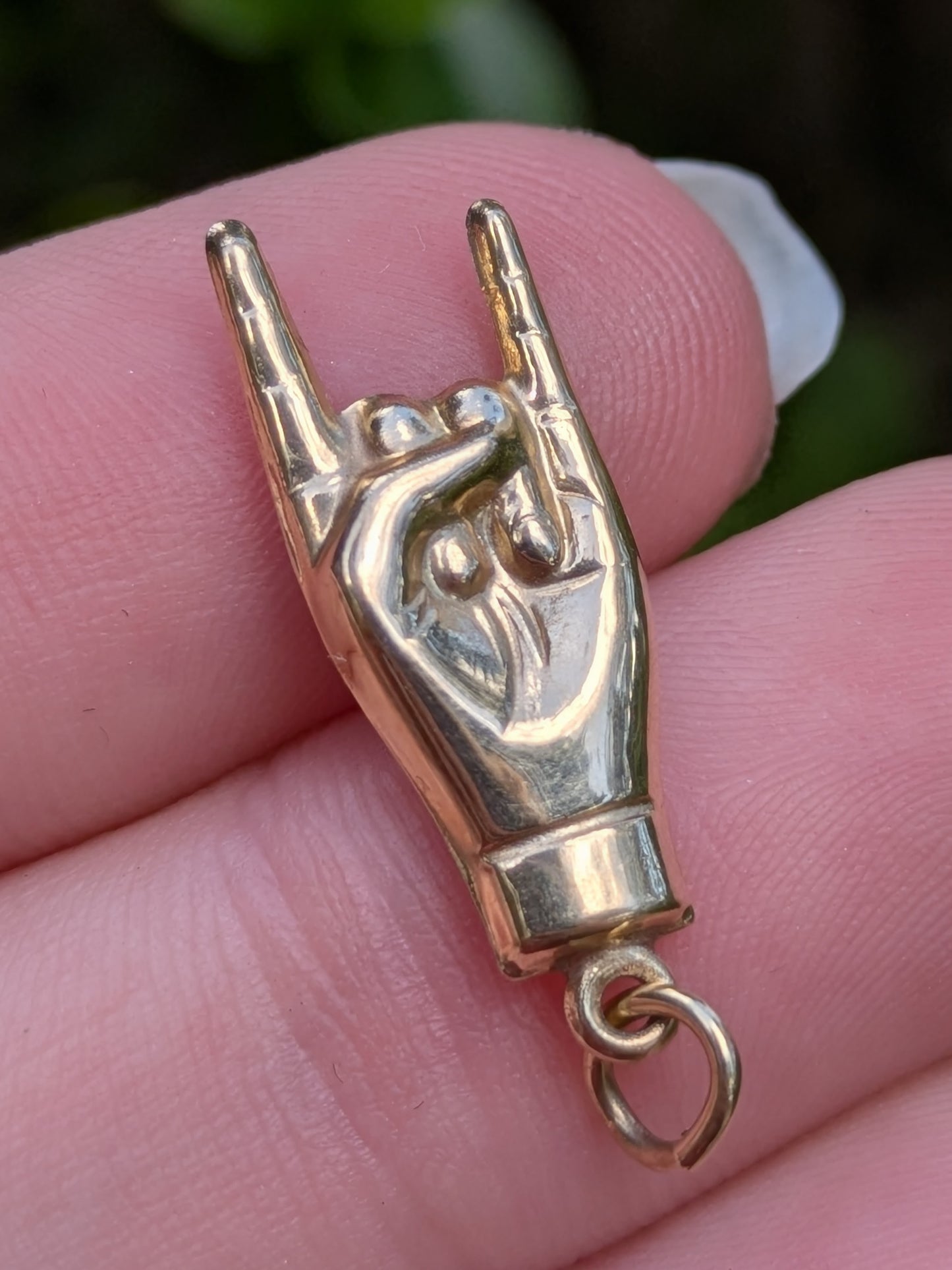 14k Charm of "I Love You" in ASL