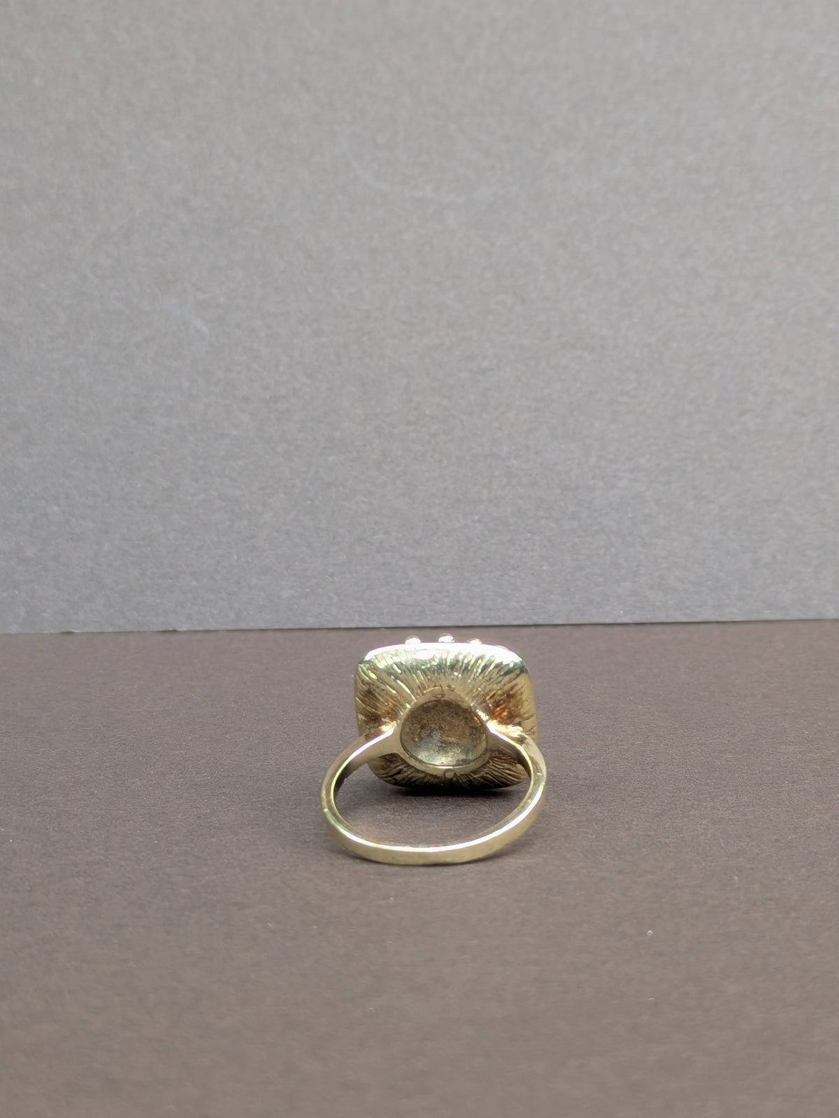 14kt Midcentury Coral And Pearl Ring