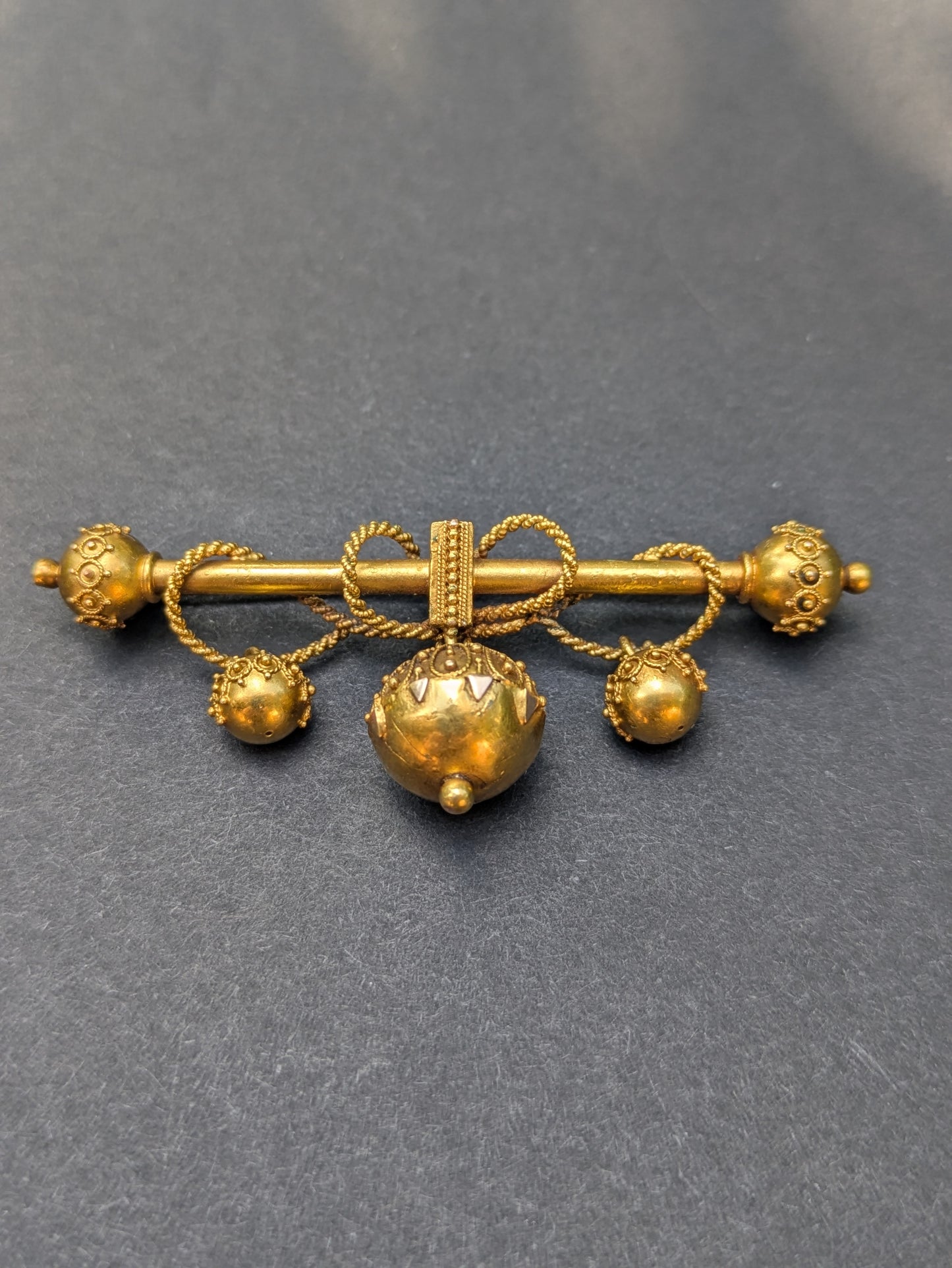 18 and 14kt Etruscian Revival Brooch