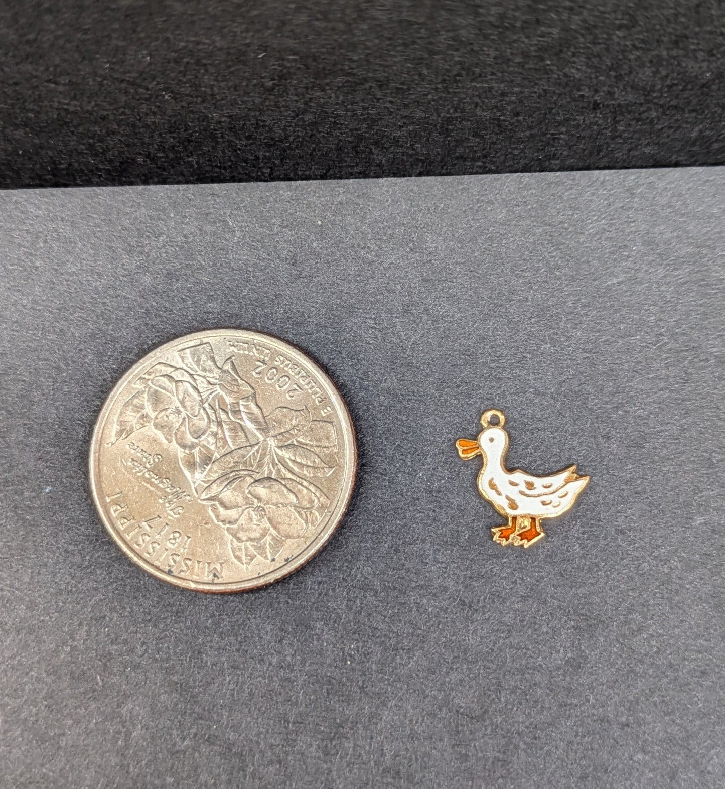 14kt Enamel Duck Charm