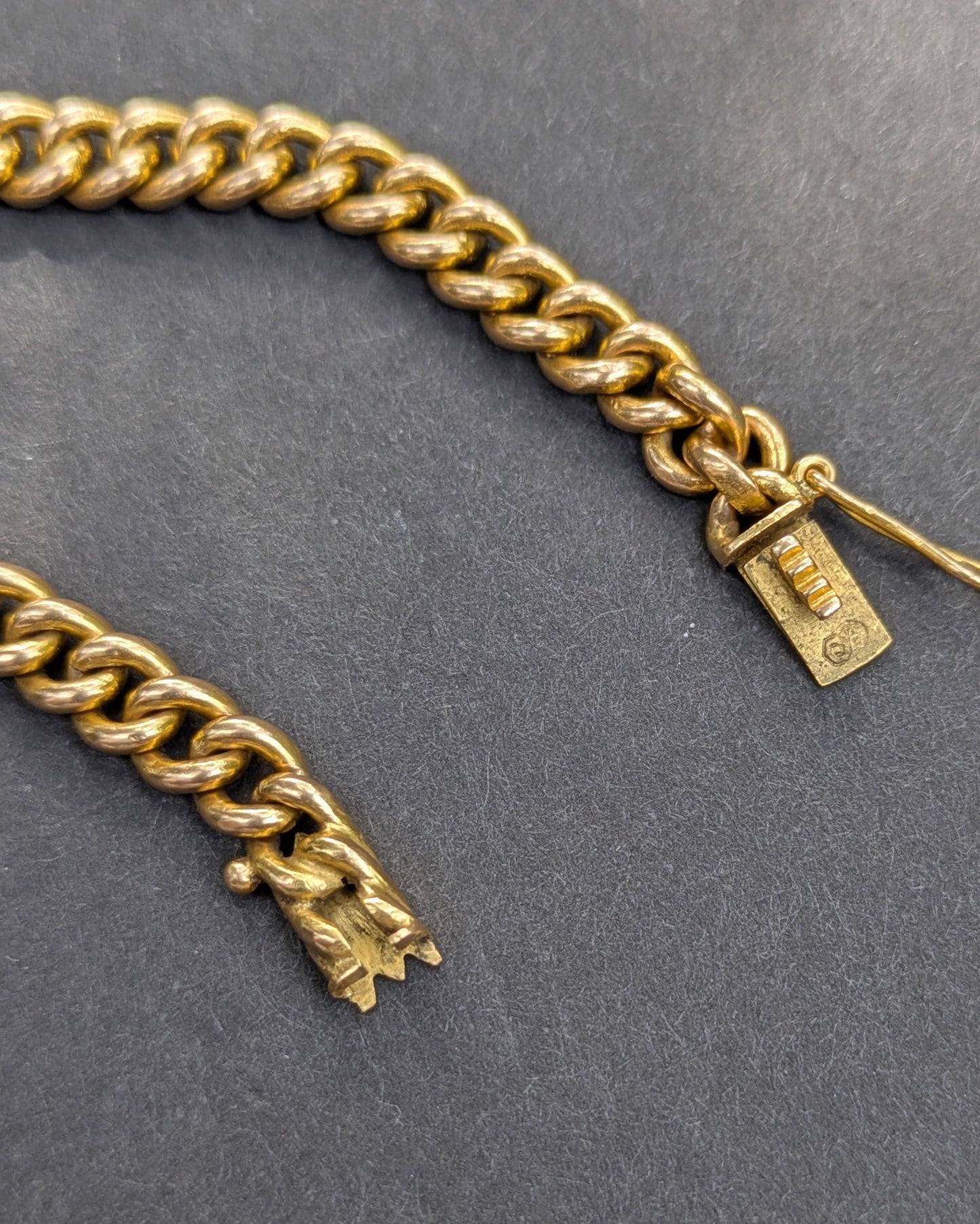 18k Solid Curb Bracelet
