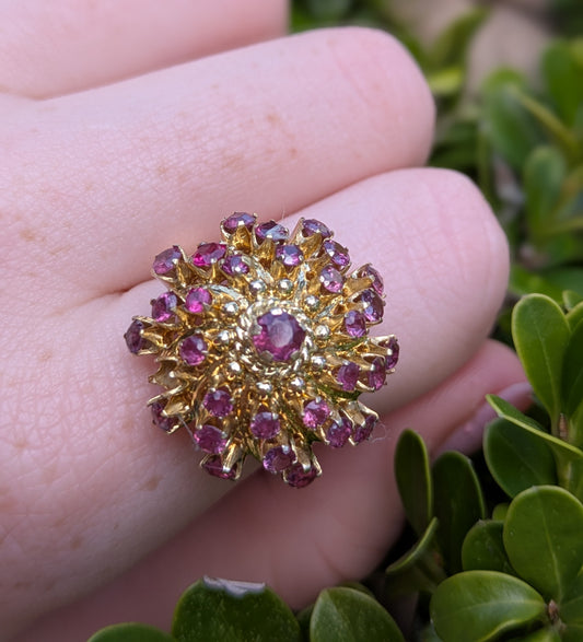 14kt 1960's Ruby Ballerina Ring