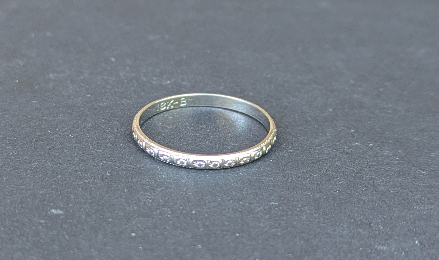 18k White Orange Blossom Band