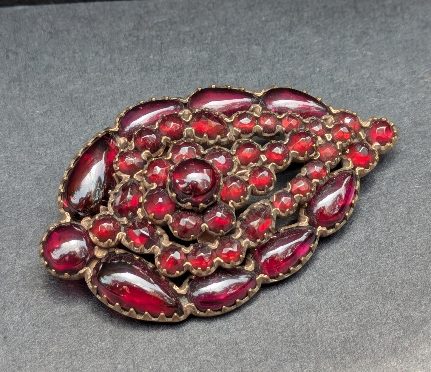Boheian & Cabachon Garnet Brooch and Pendant