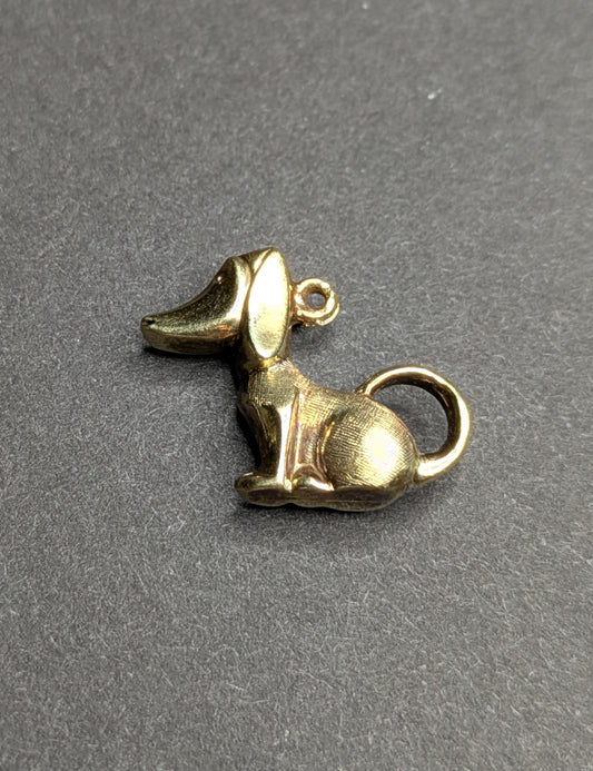 14kt 3-Dimensional Hound Dog Charm